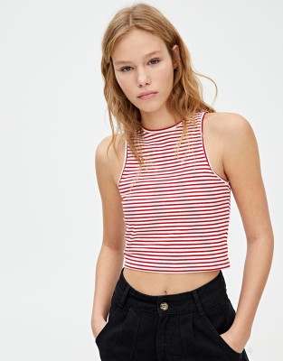 DWUKOLOROWY TOP PASKI (XS)