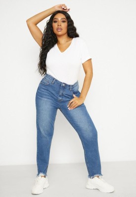 NIEBIESKIE JEANSY WYSOKI STAN (46)