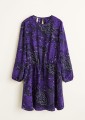 FIOLETOWA SUKIENKA PRINT (XS)