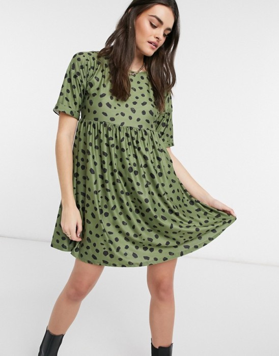 KHAKI SUKIENKA OVERSIZE PRINT (36)