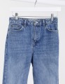 NIEBIESKIE MOM JEANS WYSOKI STAN (W26L32)