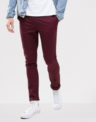 Proste chinosy burgund (25/32)