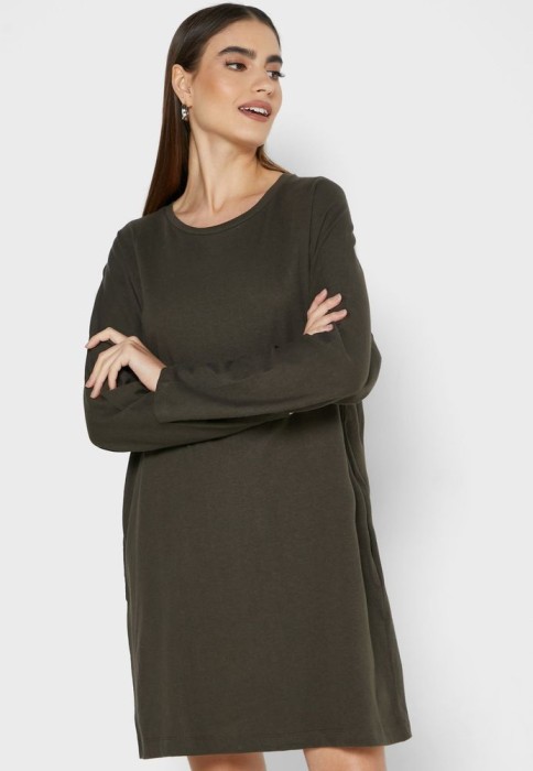 KHAKI DZIANINOWA SUKIENKA (36)