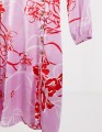 SATYNOWA SUKIENKA PRINT V NECK (38)
