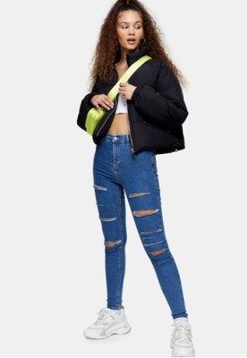 NIEBIESKIE JEANSY DZIURY (26/32)