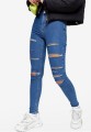 NIEBIESKIE JEANSY DZIURY (W26/L32)
