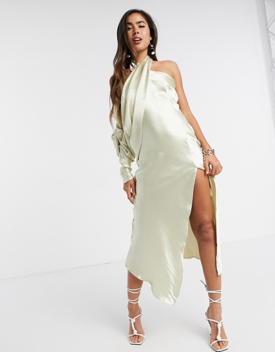 SATYNOWA SUKNIA ROZCIĘCIE (40)