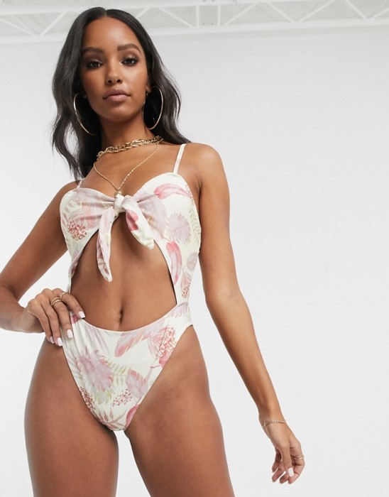 MONOKINI FLORAL PRINT CUT OUT (36)