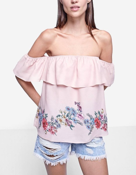 BLUZKA ODKRYTE RAMIONA WZÓR (M)