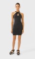 CZARNA OŁÓWKOWA SUKIENKA MINI (L)