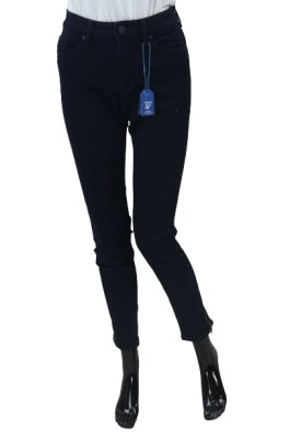 GRANATOWE JEANSY SKINNY ZAMKI (27/30)
