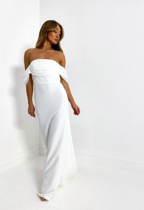 SUKIENKA ŚMIETANKOWA OFF SHOULDER (40)