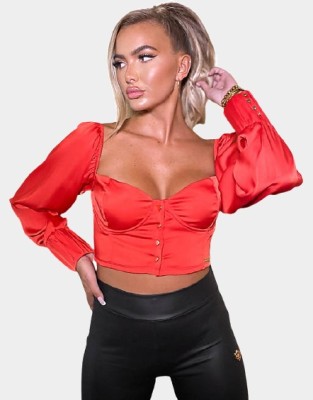 CZERWONY TOP GUZIKI (38)