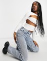 BIAŁY TOP DŁUGI RĘKAW CUT OUT (36)