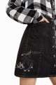 CZARNA TRAPEZOWA SPÓDNICA JEANS (24)