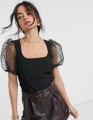 CZARNA BLUZKA RĘKAWY ORGANZA (32)