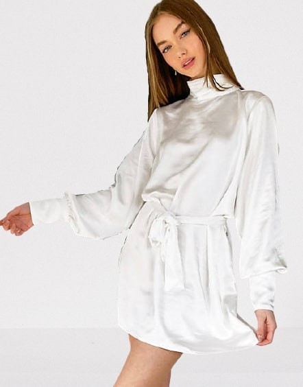 SATYNOWA MINI SUKIENKA PASEK (M/L)