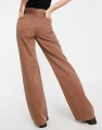 BRĄZOWE SPODNIE HIGH WAIST (44)