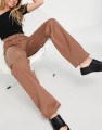 BRĄZOWE SPODNIE HIGH WAIST (44)