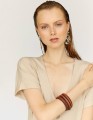 BEŻOWY KOMBINEZON V-NECK (S)