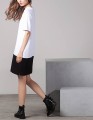 DWUKOLOROWA SUKIENKA KRÓTKI RĘKAW (S)