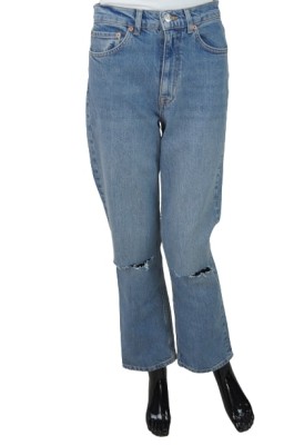 NIEBIESKIE JEANSY DZIURY (28/34)