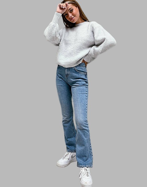 NIEBIESKIE JEANSY HIGH WAIST (W23L28)