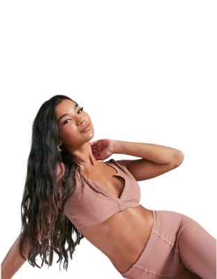 BEŻOWY PRĄŻKOWANY TOP (36)