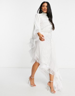 BIAŁA ASYMETRYCZNA SUKIENKA (34)