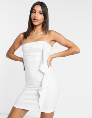 BIAŁA SUKIENKA ODKRYTE RAMIONA (38)