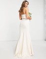 JASNOBEŻOWA SUKNIA OFF SHOULDER (44)