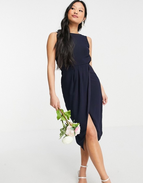 GRANATOWA SUKIENKA ODKRYTE PLECY (34)