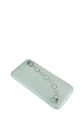 TRANSPARENTNE ETUI SREBRNY ŁAŃCUCH