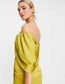 SATYNOWY MUSZTARDOWY TOP (42)