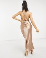 SATYNOWA SUKNIA MAXI OPEN BACK (38)