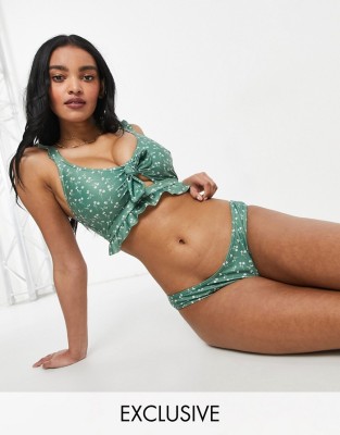 Khaki dół od bikini print (38)