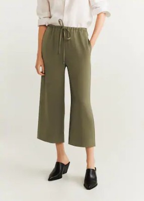 KHAKI WIĄZANE SPODNIE (31)
