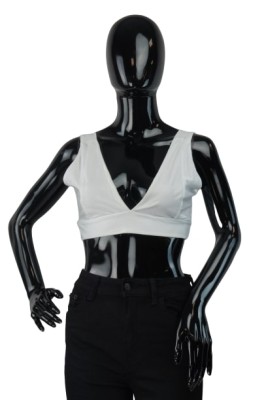 BIAŁY TOP V NECK (40)
