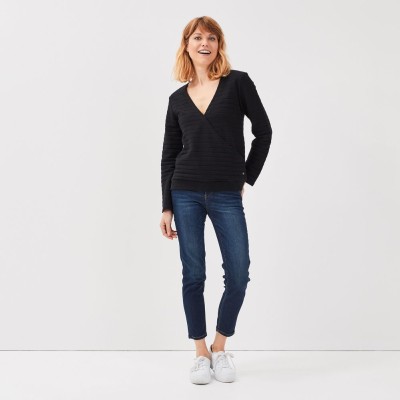 Ciemnoniebieskie jeansy 7/8 (36/26)