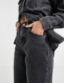 CZARNE JEANSY DZIURY (W23L28)