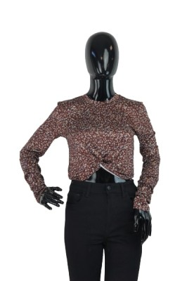 Brązowy top print (M)