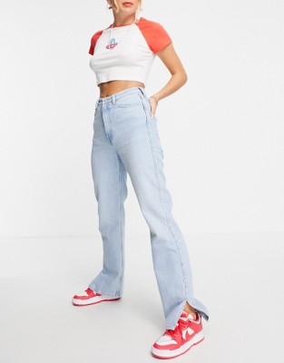 JASNONIEBIESKIE JEANSY WYSOKI STAN (30)