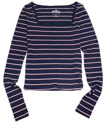 Granatowy top paski (XS)