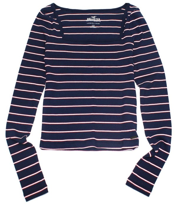 GRANATOWY TOP PASKI (XS)