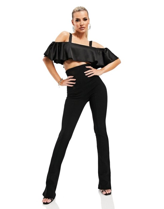 CZARNY SATYNOWY TOP (38)