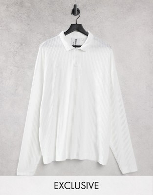 ŚMIETANOWA BLUZKA OVERSIZE KOŁNIERZ (XL)