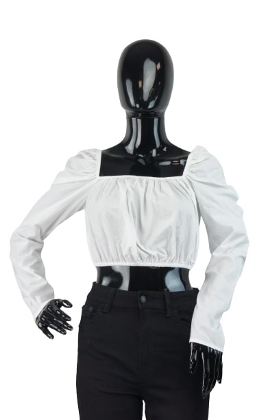 BIAŁY TOP MARSZCZENIA (40)