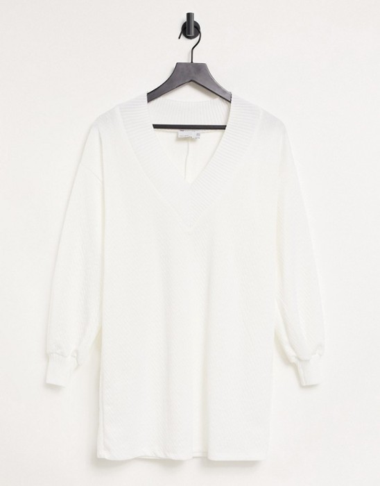 BIAŁA SUKIENKA V NECK (42)
