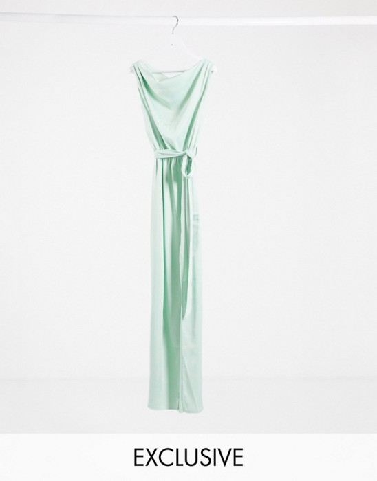 MIĘTOWA SUKIENKA MAXI (36)