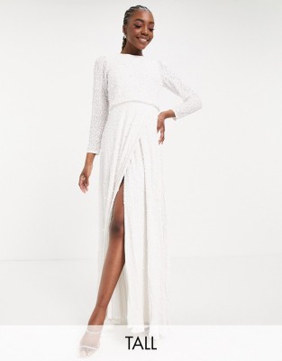 ŚMIETANKOWA CEKINOWA SUKIENKA (36)